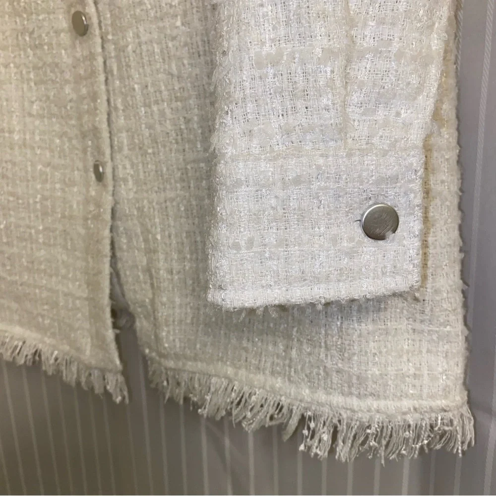 7 for all Mankind White Tweed Jacket - Picture 3 of 5